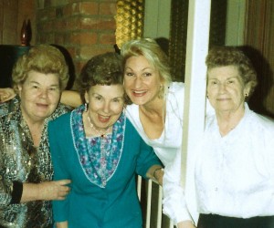 Aunt Lou, Aunt Mary, Me, & Aunt Loreen at Aunt Norma's house for Thanksgiving circa 1992?