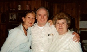 Me, Uncle Bob & Aunt Lou at their house in August 1993